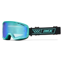 GOGLE IMX ENDURANCE RACE TURQUOISE MATT/ BLACK - SZYBA IRIDIUM GREEN + CLEAR (2 SZYBY W ZESTAWIE)