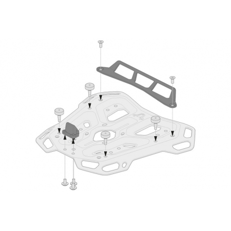 ZESTAW ADAPTERÓW DO ADVENTURE-RACK SW-MOTECH POD KUFER CENTRALNY GIVI KAPPA MONOLOCK BLACK