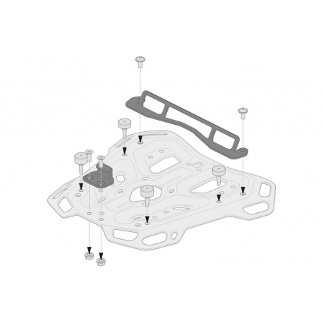 ZESTAW ADAPTERÓW DO ADVENTURE-RACK SW-MOTECH DO KUFRÓW SHAD BLACK