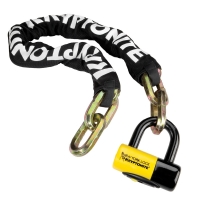 ZAPIĘCIE DO ROWERU ŁAŃCUCH Z BLOKADĄ TARCZY DISCLOCK KRYPTONITE NEW YORK 1410 FAHGETTABOUDIT 1,4CM X