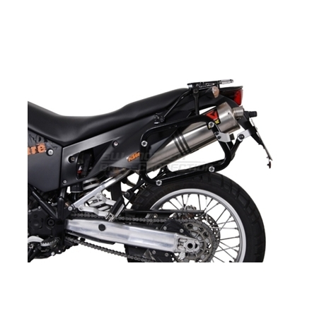 ZESTAW KUFRÓW BOCZNYCH TRAX ADV I STELAŻY SW-MOTECH KTM 950 ADV/990 ADV (03-) BLACK 45/45L