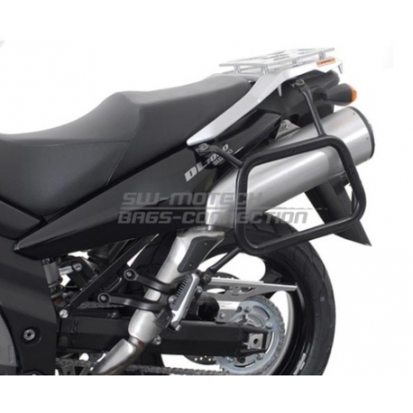 STELAŻ EVO NA KUFRY BOCZNE SW-MOTECH SUZUKI DL 1000 V-STROM/KAWASAKI KLV1000 BLACK