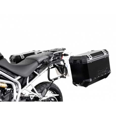 STELAŻ EVO NA KUFRY BOCZNE SW-MOTECH KAWASAKI KLR650 (08-18) BLACK