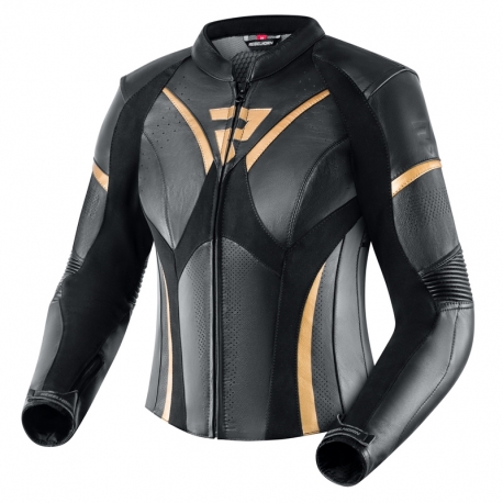 KURTKA MOTOCYKLOWA SKÓRZANA DAMSKA REBELHORN REBEL BLACK GOLD