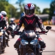 SPODNIE MOTOCYKLOWE SKÓRZANE DAMSKIE REBELHORN REBEL BLACK PINK W32