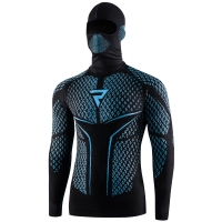 KOSZULKA TERMOAKTYWNA Z KOMINIARKĄ REBELHORN THERM 2 2W1 BLACK BLUE XS/S