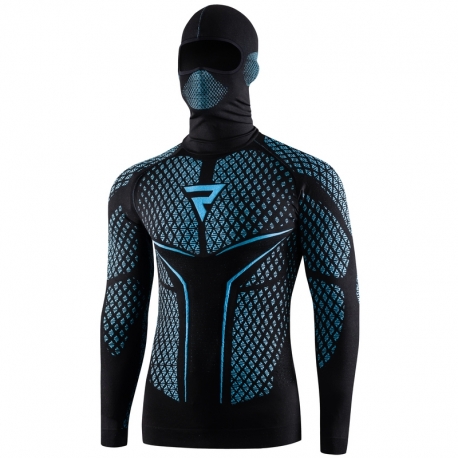 KOSZULKA TERMOAKTYWNA Z KOMINIARKĄ REBELHORN THERM 2 2W1 BLACK BLUE XS/S