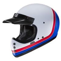 KASK MOTOCYKLOWY HJC V60 SCOBY WHITE RED BLUE