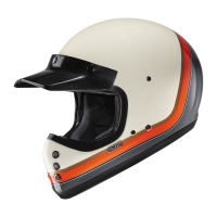 KASK MOTOCYKLOWY HJC V60 SCOBY WHITE ORANGE GREY