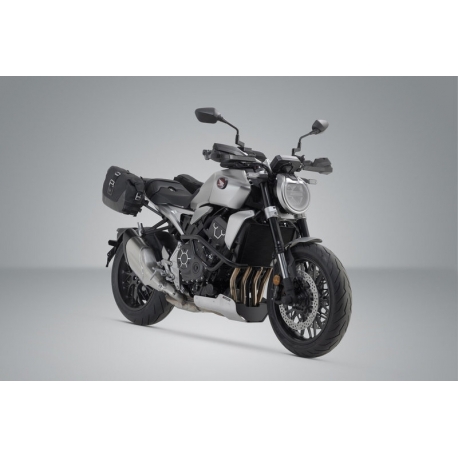 ZESTAW KUFRÓW BOCZNYCH URBAN ABS I STELAŻY SW-MOTECH HONDA CB1000R (21-) BLACK 2X16,5L