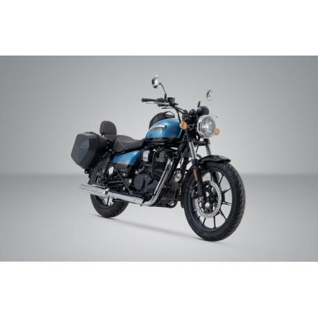 ZESTAW KUFRÓW BOCZNYCH URBAN ABS I STELAŻY SW-MOTECH ROYAL ENFIELD METEOR 350 (19-) BLACK 2X16,5L