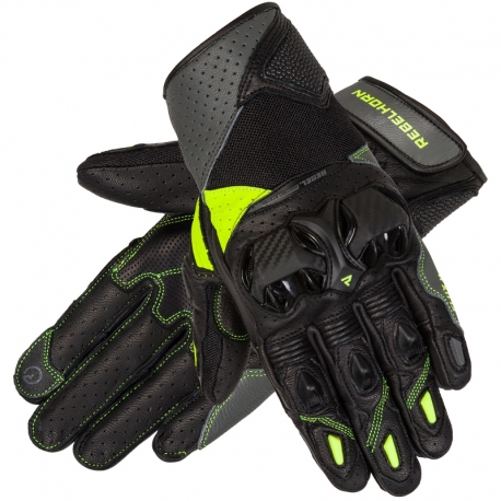 RĘKAWICE MOTOCYKLOWE REBELHORN FLUX 2 BLACK, FLUO YELLOW S