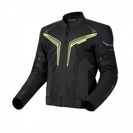 KURTKA TEKSTYLNA OZONE FLOW BLACK/FLUO YELLOW