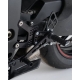 PODNÓŻKI REGULOWANE RG RACING KAWASAKI ZX6-R 05-13 RACE GEARBOX, ZESTAW BLACK