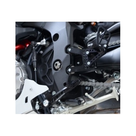 PODNÓŻKI REGULOWANE RG RACING YAMAHA YZF-R1 / R1M 15-, ZESTAW BLACK