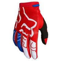 RĘKAWICE FOX 180 SKEW WHITE/RED/BLUE