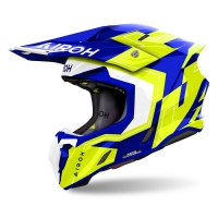 KASK MOTOCYKLOWY AIROH TWIST 3 DIZZY BLUE/YELLOW GLOSS
