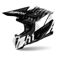 KASK MOTOCYKLOWY AIROH TWIST 3 THUNDER BLACK WHITE GLOSS