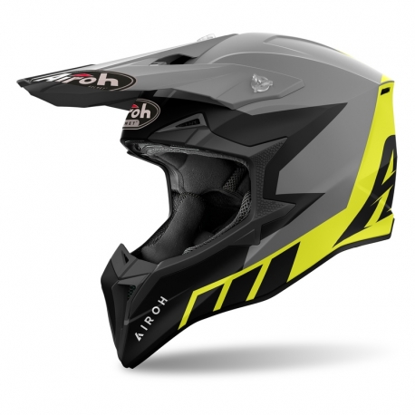 KASK MOTOCYKLOWY AIROH WRAAAP RELOADED YELLOW MATT