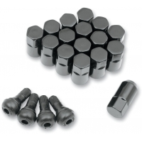 LUG NUTS 10MM BLACK 16-PACK