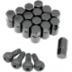 LUG NUTS 3/8 BLACK 16-PACK