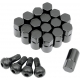 LUG NUTS 12X1.25 BLACK 16-PACK