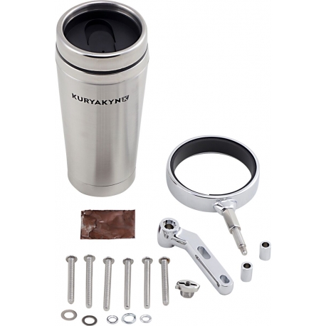 UNIVERSAL DRINK HOLDER WITH STAINLESS CUP CHROME