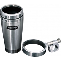 UNIVERSAL DRINK HOLDER WITH STAINLESS CUP 1" CHROME