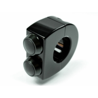 mo-SWITCH 2 PUSH-BUTTON 22 MM BLACK HOUSING / BLACK BUTTONS
