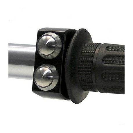 mo-SWITCH 2 PUSH-BUTTON 22 MM BLACK HOUSING / STAINLESS STEEL BUTTONS