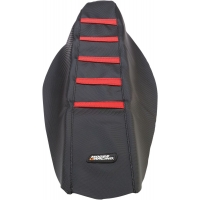 RIBBED SEAT COVER BLACK/RED