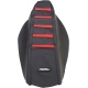 RIBBED SEAT COVER BLACK/RED