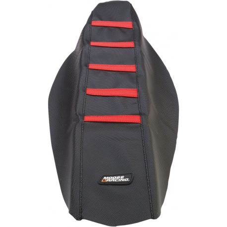 RIBBED SEAT COVER BLACK/RED