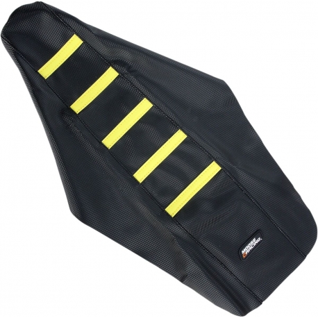 RIBBED SEAT COVER BLACK/YELLOW