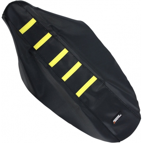 RIBBED SEAT COVER BLACK/YELLOW