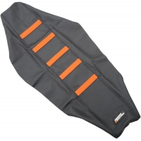 RIBBED SEAT COVER BLACK/ORANGE