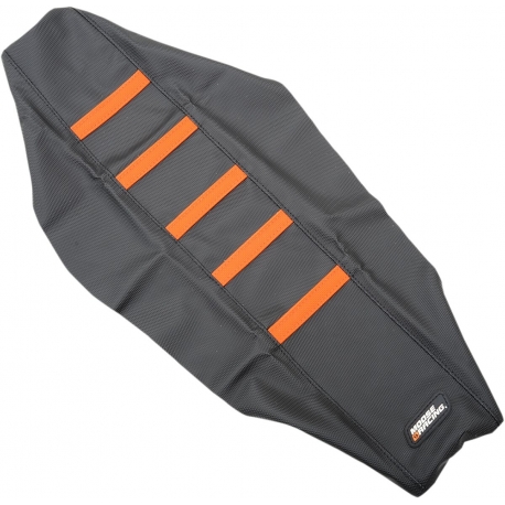 RIBBED SEAT COVER BLACK/ORANGE