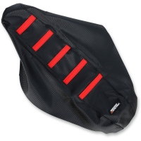 RIBBED SEAT COVER BLACK/RED