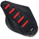 RIBBED SEAT COVER BLACK/RED