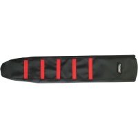RIBBED SEAT COVER BLACK/RED