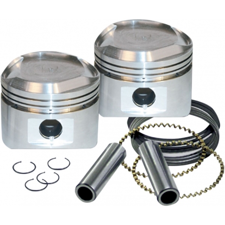 SUPER STOCK PISTON KIT 3 1/2" STD-SIZE LOW COMPRESSION W/ RINGS