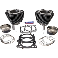 CYLINDER KIT 124" BIG BORE W/HIGHLIGHTED FINS BLACK