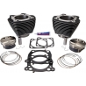 CYLINDER KIT 124" BIG BORE W/HIGHLIGHTED FINS BLACK