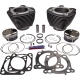 CYLINDER KIT 128" BIG BORE W/HIGHLIGHTED FINS BLACK