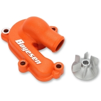 WATER PUMP COVER & IMPELLER KIT SUPERCOOLER ALUMINUM ORANGE