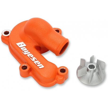 WATER PUMP COVER & IMPELLER KIT SUPERCOOLER ALUMINUM ORANGE