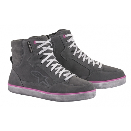 BUTY ALPINESTARS J-6 WP CANVAS LADY LIGHT GREY/FUCHSIA