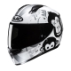 KASK MOTOCYKLOWY HJC C10 GETI BLACK SILVER
