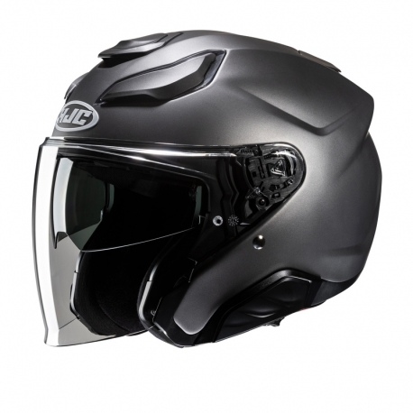 KASK MOTOCYKLOWY HJC F31 SOLID SEMI FLAT TITANIUM