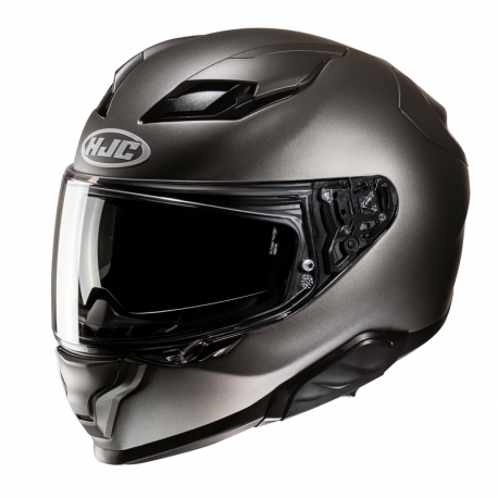 KASK MOTOCYKLOWY HJC F71 SOLID SEMI FLAT TITANIUM